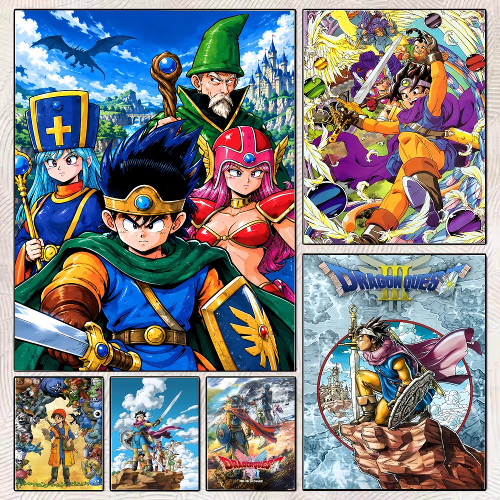 Office Quest - Game D-Dragon Q-Quest, Gemälde, Kalligraphie, stilvolles
